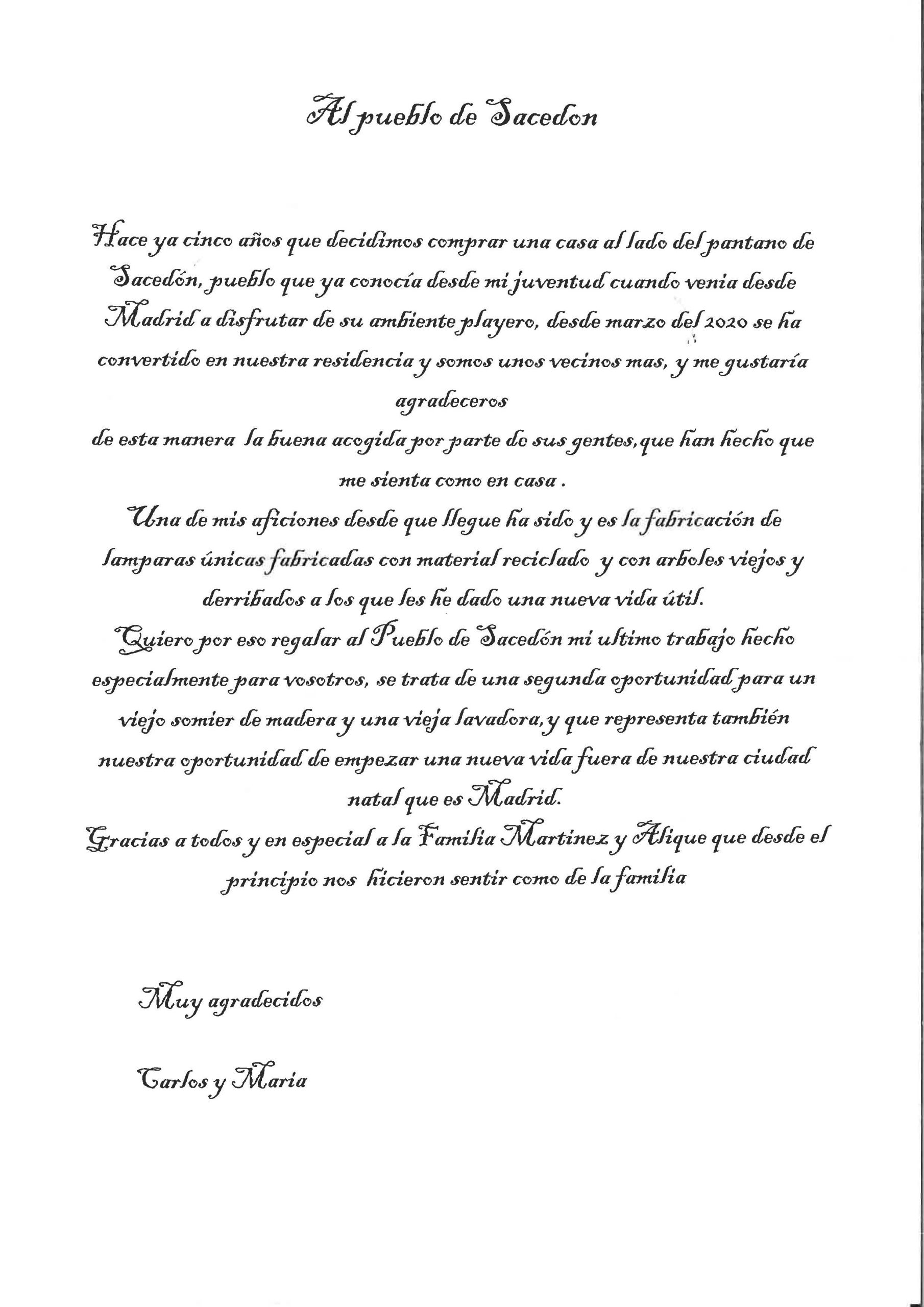 CARTA AGRADECIMIENTO PUEBLO SACEDÓN 1